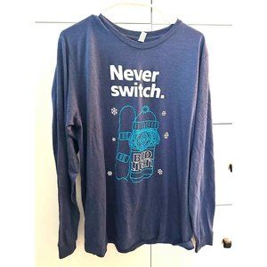 Bud Light Never Switch Beer Snowboarding Winter Long Sleeve T-Shirt